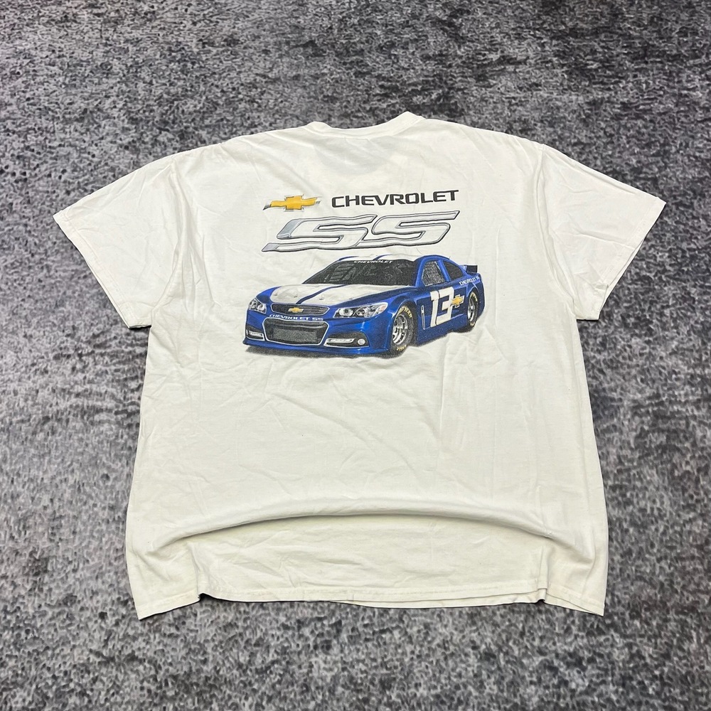 Chevrolet SS T Shirt Mens XL White NASCAR Racing Graphic Race Car‎ Vintage
